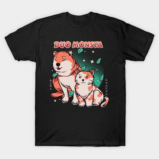 Duo Cat and Dog T-Shirt by unygara